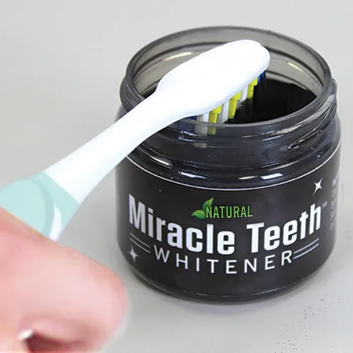 Vista 3 de Ontel Miracle Teeth Whitener - Polvo de carbón de coco blanqueador natural, como se ve en la televisión