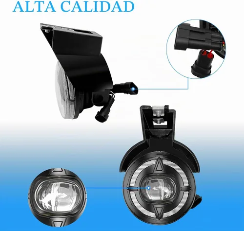 Vista 7 de Luces antiniebla LED y DRL para compatibles con Dodge Dakota 1997 1998 1999 2000/Dodge Durango 1998-2000, un par de luces antiniebla delanteras