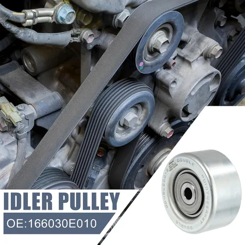 Vista 2 de X AUTOHAUX 166030E010 166030P010 Polea guía de desviación de polea tensora para Toyota 4Runner 2009-2023 para Toyota FJ Cruiser Tacoma