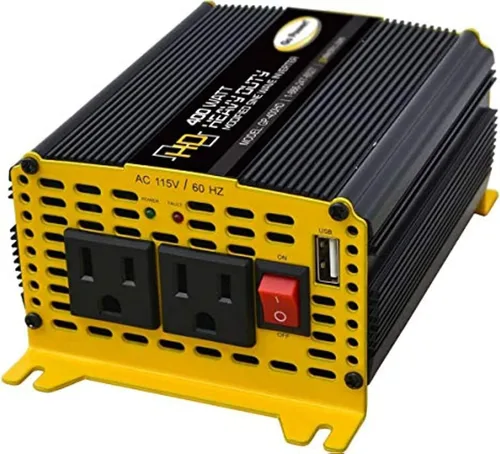 Vista 3 de GoPower Go Power! Inversor de onda sinusoidal modificada de servicio pesado GP-400HD - 400 vatios / 12 V