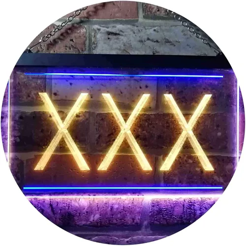 Vista 10 de ADVPRO XXX - Letrero de neón LED de doble color iluminado para adultos, color azul y rojo, 12 x 8.5 pulgadas, st6s32-i0791-br