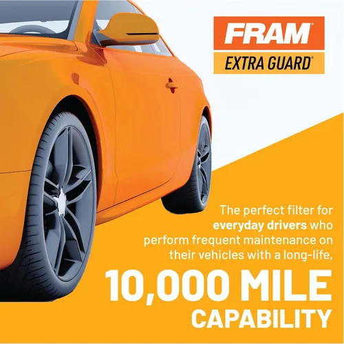 Vista 5 de FRAM Extra Guard PH8A 10K Mile Change Automotive Replacement Interval Spin-On Engine Oil Filter for Select Vehicle Model Years, Vehicle Engine
