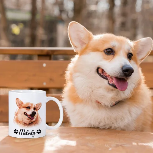 Vista 5 de Taza personalizada para perro con foto y nombre, taza de café personalizada para perros y gatos, taza de café personalizada, taza de imagen