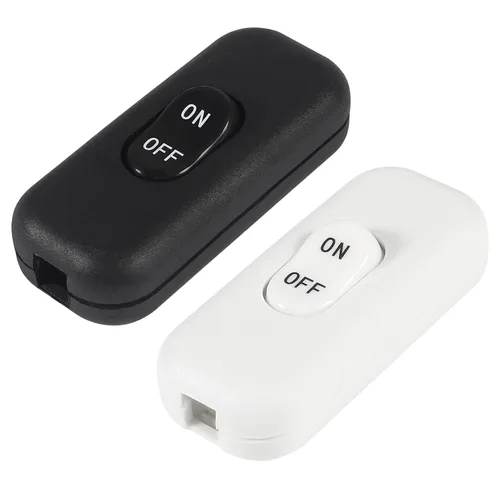 Vista 14 de 2 interruptores de cable en línea, AC120V 10A, 250V 6A, interruptor de control de lámpara de encendido y apagado para dormitorio, lámpara de mesa