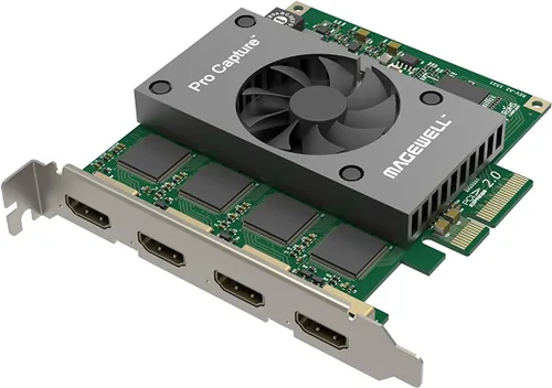Vista 3 de Magewell Pro Capture Dual HDMI 11080 - Tarjeta de captura PCIe HDMI de doble canal para grabación de video HD para transmisión en vivo, grabación