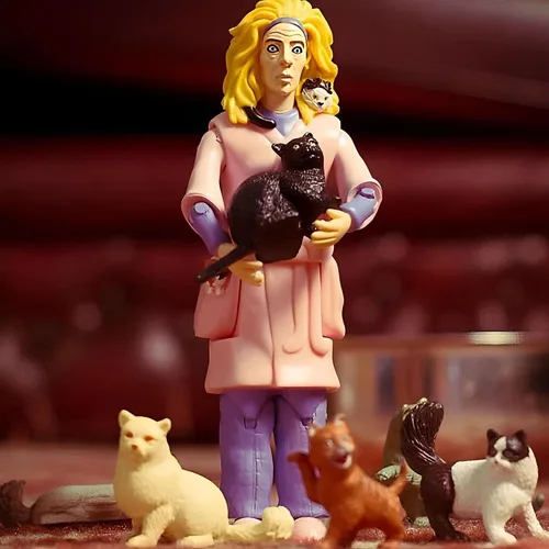 Vista 4 de Accoutrements Crazy Cat Lady Figura de acción multicolor, 8 pulgadas