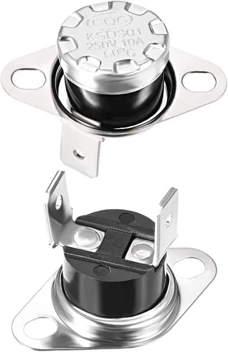 Vista 13 de uxcell KSD301 Termostato 104.0 °F/104°F 10A N.C Ajustar interruptor de temperatura de disco rápido para microondas, horno, cafetera 2 piezas