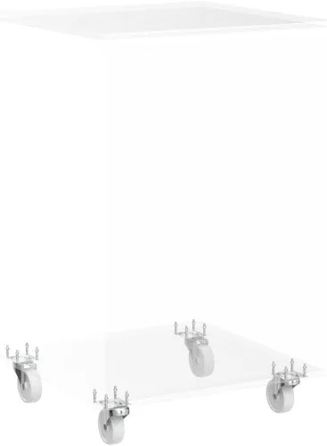 Vista 5 de Mesa auxiliar de acrílico en forma de C,Mesa auxiliar de sofá móvil transparente,Mesita de noche moderna para sala de estar