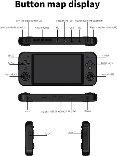 Vista 7 de Daxceirry RG552 Handheld Android System Game Console High Speed EMMC 5.1 and 16G Linux System Built-in 6400 mAh Battery with 5.36in Touch Screen