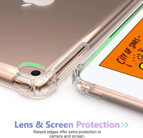 Vista 5 de Callyue Funda transparente para iPad mini 5 / Mini 4 / Mini 3 2 1, funda protectora de goma suave de silicona de esquina lateral para tableta Apple