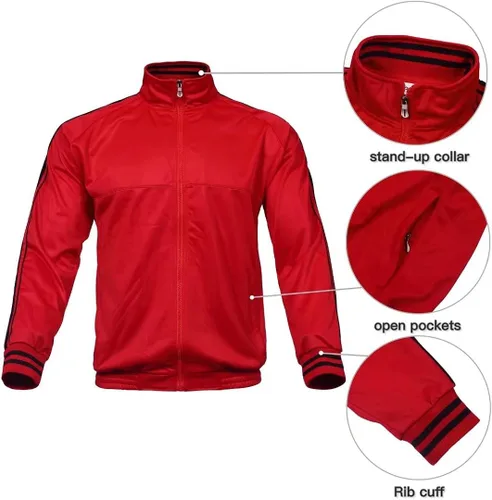 Vista 4 de AKsit Conjunto deportivo de 2 piezas con capucha para hombre