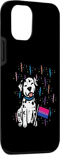 Vista 3 de iPhone 14 Bandera bisexual Perro dálmata Bi Mes del Orgullo LGBTQ Aliado LGBT Caso