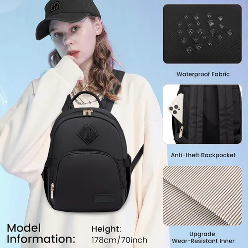 Vista 4 de LOVEVOOK Mini mochila pequeña y linda mochila de moda para niñas y mujeres