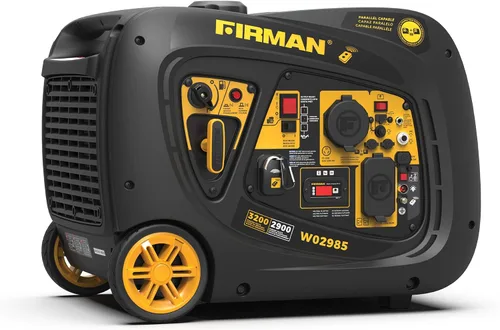 Vista 16 de FIRMAN Generador portátil con inversor de gas W03382, potencia de arranque eléctrico de 3650 W, silenciador silencioso de la serie Whisper, modo