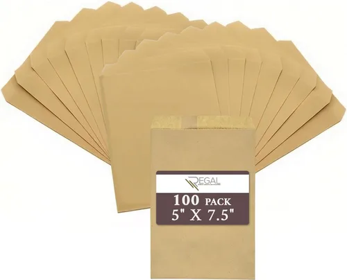 Vista 11 de RJ Displays 100 Pack Brown Kraft Paper Merchandise Tote Bags Small Paper Gift Shopping Bags Bulk for Magazines, Books, Party Favors, Retail Sales