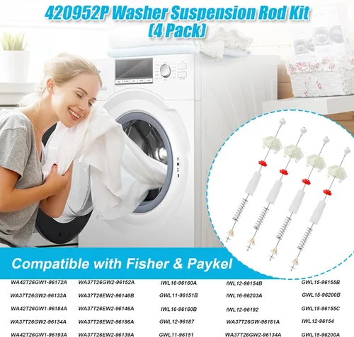 Vista 6 de 420952P Kit de barra de soporte de arandela para modelos compatibles con Fisher & Paykel (paquete de 4)