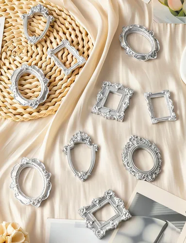 Vista 2 de 20PCS Mini Vintage Vintage Resina Marco (Plata)