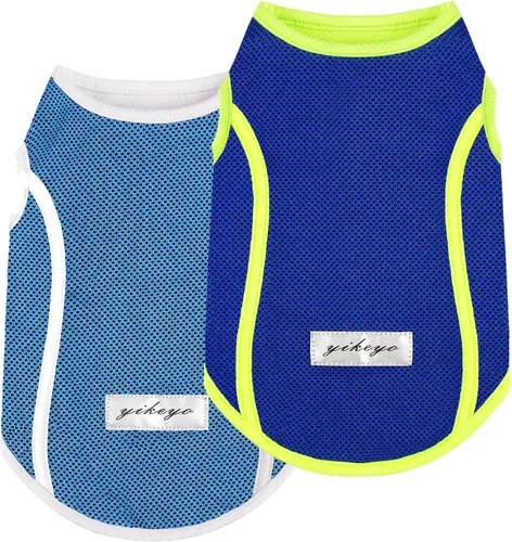 Vista 8 de Paquete de 2 ropa para perro, camisas para perros pequeños, chaleco de secado rápido para perros y niñas, camiseta para cachorros con tira Verde