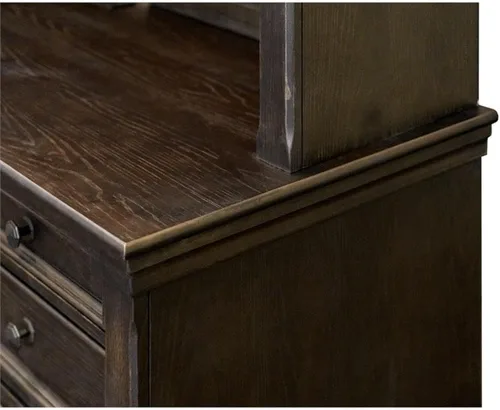 Vista 9 de Martin Furniture 66" W Madera Hutch con Puertas Almacenamiento de Oficina en Marrón Oscuro