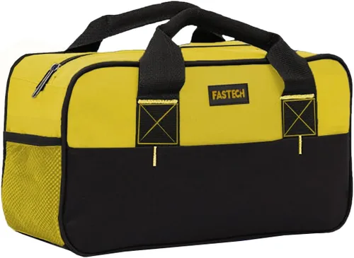 Vista 8 de FASTECH Bolsa de herramientas resistente de 14 pulgadas, bolsa de herramientas de boca ancha, bolsa organizadora de herramientas impermeable, bolsa