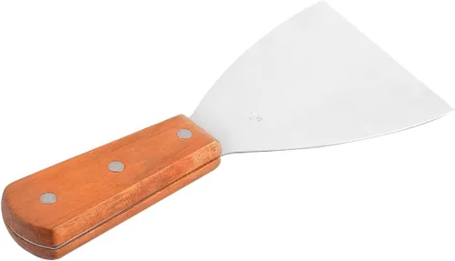 Vista 3 de uxcell Mango de madera Acero inoxidable Pastry Scraper Cutter Cocina Cocina Filete Chocolate Masilla Pala