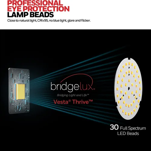 Vista 3 de Honeywell Lámpara LED de escritorio, 01A Sunturalux luz de escritorio para oficina en casa, 4000 K regulable para el cuidado de los ojos, lámpara