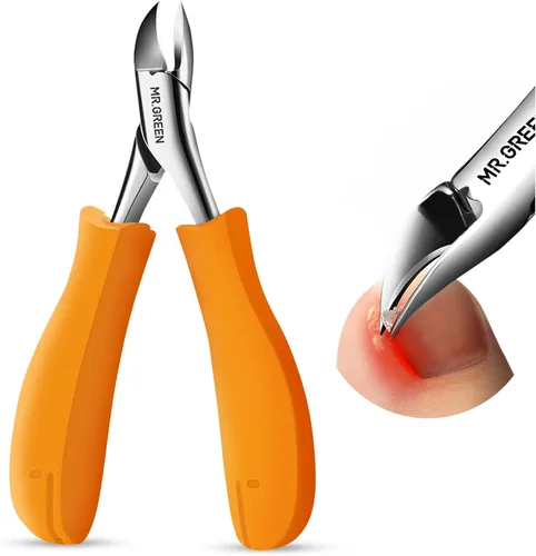 Vista 8 de MR.GREEN Cortaúñas para uñas de los pies, antisalpicaduras, profesionales, encarnadas, gruesas, duras, herramientas de pedicura, juegos de manicura