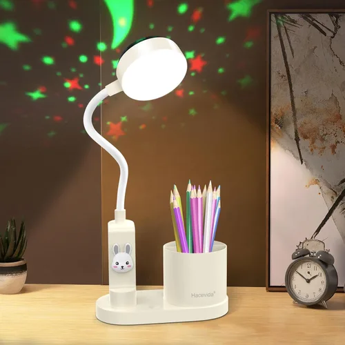 Vista 11 de Lámpara de escritorio rosa para oficina en casa, pequeña luz de mesa táctil para niños Eye-Care Dimmable Bedside Reading Light, Flexible