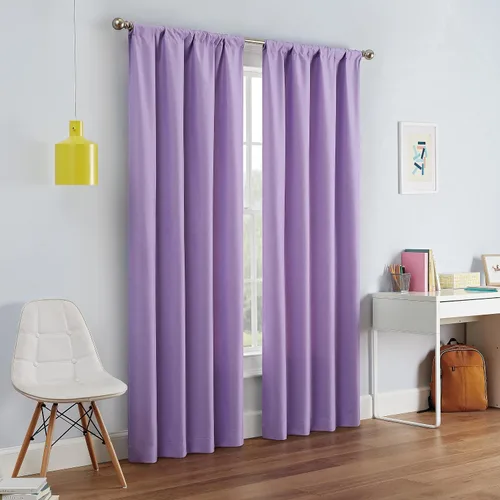 Vista 18 de ECLIPSE Kendall - Cortina térmica opaca moderna con bolsillo para cortinero, para dormitorio o sala de estar (1 panel), 42 x 54 pulgadas, alcachofa