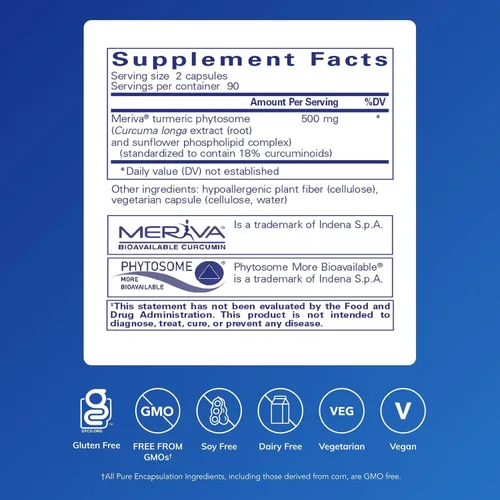 Vista 2 de Cápsulas de cúrcuma CurcumSorb de Pure Encapsulations, 180 cápsulas, 1