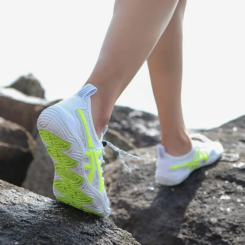Vista 6 de MAYZERO Zapatos de agua para hombres y mujeres, zapatos de surf, playa, piscina, zapatos de punta ancha, senderismo, zapatos de agua, zapatillas
