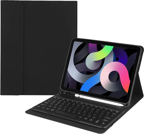 Vista 8 de Funda de teclado para Galaxy Tab S6 Lite de 10.4 pulgadas Funda de teclado con teclas redondas lindas de colores Teclado inalámbrico desmontable BT