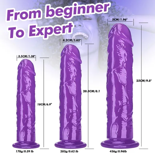 Vista 2 de Consolador de pene realista con base de succión de 8.1 pulgadas, punto G, polla flexible anal, juguetes sexuales para adultos, para principiantes