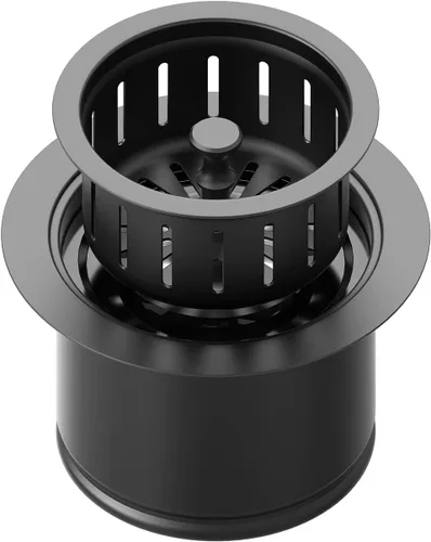 Vista 10 de BOTEMY Brida de eliminación de basura extendida con cesta y tapón colador, brida de fregadero profundo de acero inoxidable 304 para agujero