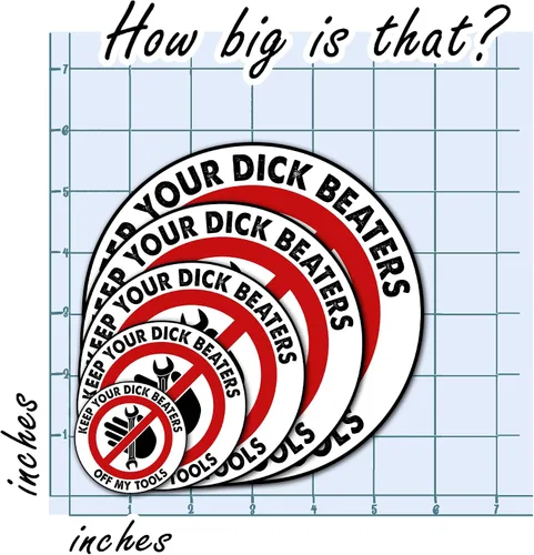 Vista 3 de Keep Your Dick Beaters Off My Tools Stickers, Vinyl Motorcycle Welding Decal, Water Assistant Diesel Toolbox Foreman Laborer Mechanic Stickers, For