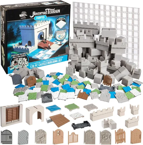 Vista 10 de Monster Adventure Terrain - Juego de mejora de constructor (212 piezas) - Sistema de mazmorra intercambiable 3D con 24 azulejos nuevos - Construye