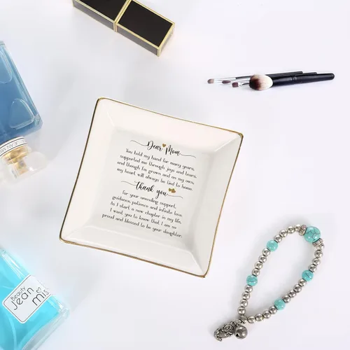 Vista 5 de JOYIMARR Regalos para Madre de la Novia de la Hija, Soporte para Joyas Organizador de Bandeja para Anillos, Regalos de Boda para Mamá - Me Tomaste