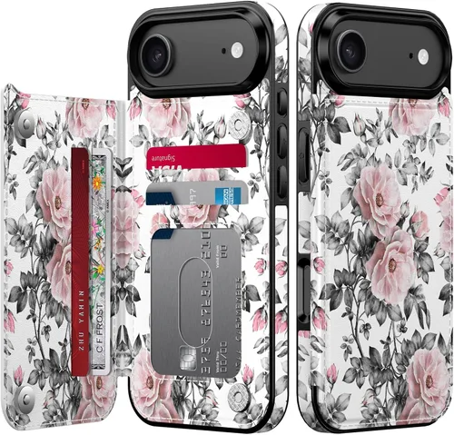 Vista 320 de LETO para iPhone 15 Pro Funda tipo cartera - Tapa tipo folio con patada - Diseños de moda - Tarjetero - Funda protectora para mujeres y niñas - 6.1