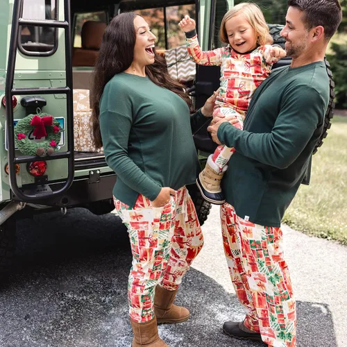 Vista 3 de Burt's Bees Baby Baby Girls' Family Jammies Matching Holiday Organic Cotton Pajamas