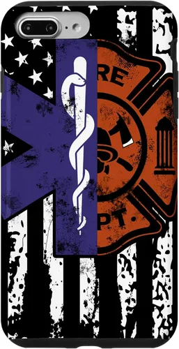 Vista 12 de EMT Firefighter Fire Rescue EMT - Funda de regalo con bandera americana para iPhone 17