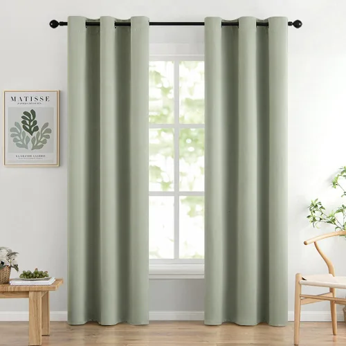 Vista 60 de MIULEE Cortinas opacas para dormitorio o sala de estar, juego de 2 paneles de cortina para ventana con aislamiento térmico y bloqueo de luz