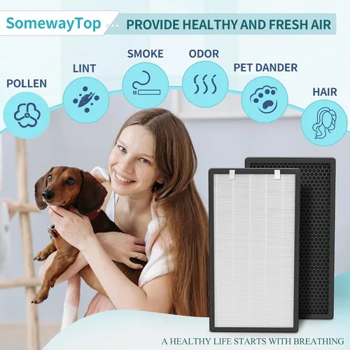Vista 3 de Filtro de repuesto HSP003 compatible con purificador de aire HSP003 1 juego