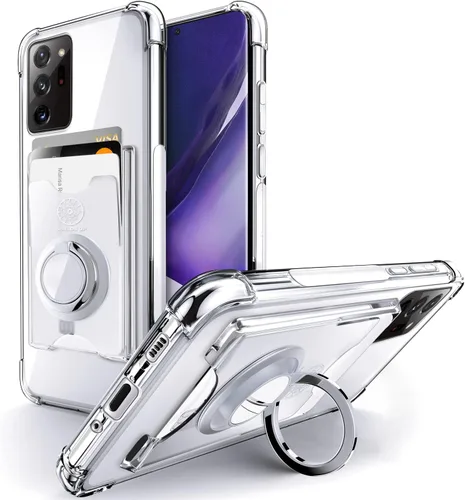 Vista 11 de Shields Up Funda para Samsung Galaxy Note 10, funda minimalista con tarjetero [3 tarjetas] y soporte de anillo, [protección contra caídas] funda