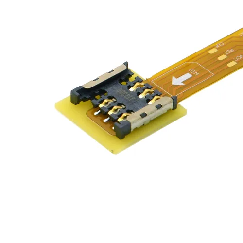 Vista 2 de chenyang Micro SIM Card a Nano SIM Kit macho a hembra Extensión suave plana FPC Cable Extender 3.9 in