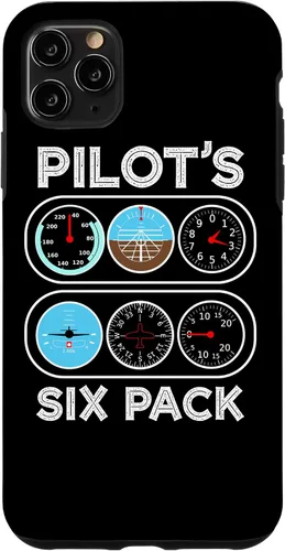 Vista 4 de iPhone 12 mini Pilot's Six Pack Vuelo Instrumentos Aviación Case