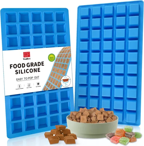 Vista 13 de Moldes de silicona para chocolate en miniatura con forma de terraza cuadrada de 50 cavidades - Moldes de silicona antiadherentes para caramelo, 2
