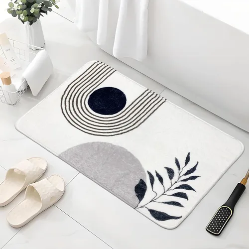 Vista 9 de APROPHIC Alfombras de baño bohemias de 17 x 24 pulgadas para decoración de baño, tapete de baño antideslizante de microfibra de felpa absorbente