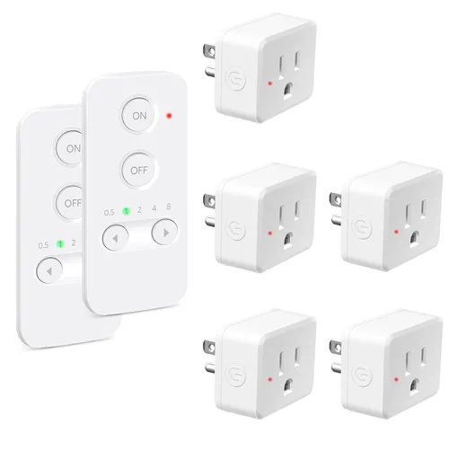 Vista 103 de NineLeaf - Enchufe de salida de control remoto, interruptor de luz de encendido y apagado inalámbrico desmontable 500FT Light Plug Decorator