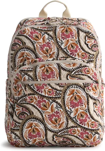 Vista 4 de Vera Bradley Mochila Bancroft XL de algodón prémium para mujer, Tamaño único
