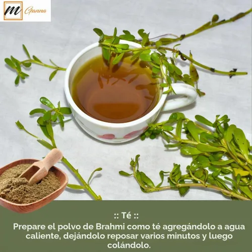 Vista 9 de Brahmi Powder 100% puro y natural, 0.22 libras / 100 GMS Polvo de Bacopa Monnieri para cabello y salud